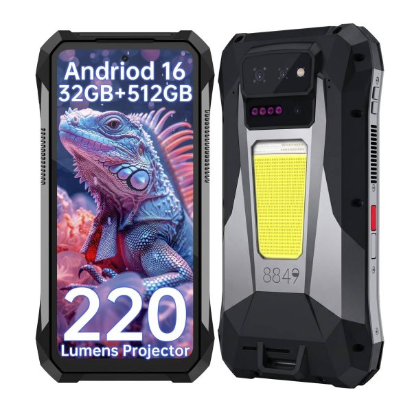 8849 Tank X Phone 5G, Android 15 Rugged Smartphone with 220LM Projector | 6.78’’, Durable OTG Work Celular 512GB, IP68 Waterproof, Large Battery Unlocked...