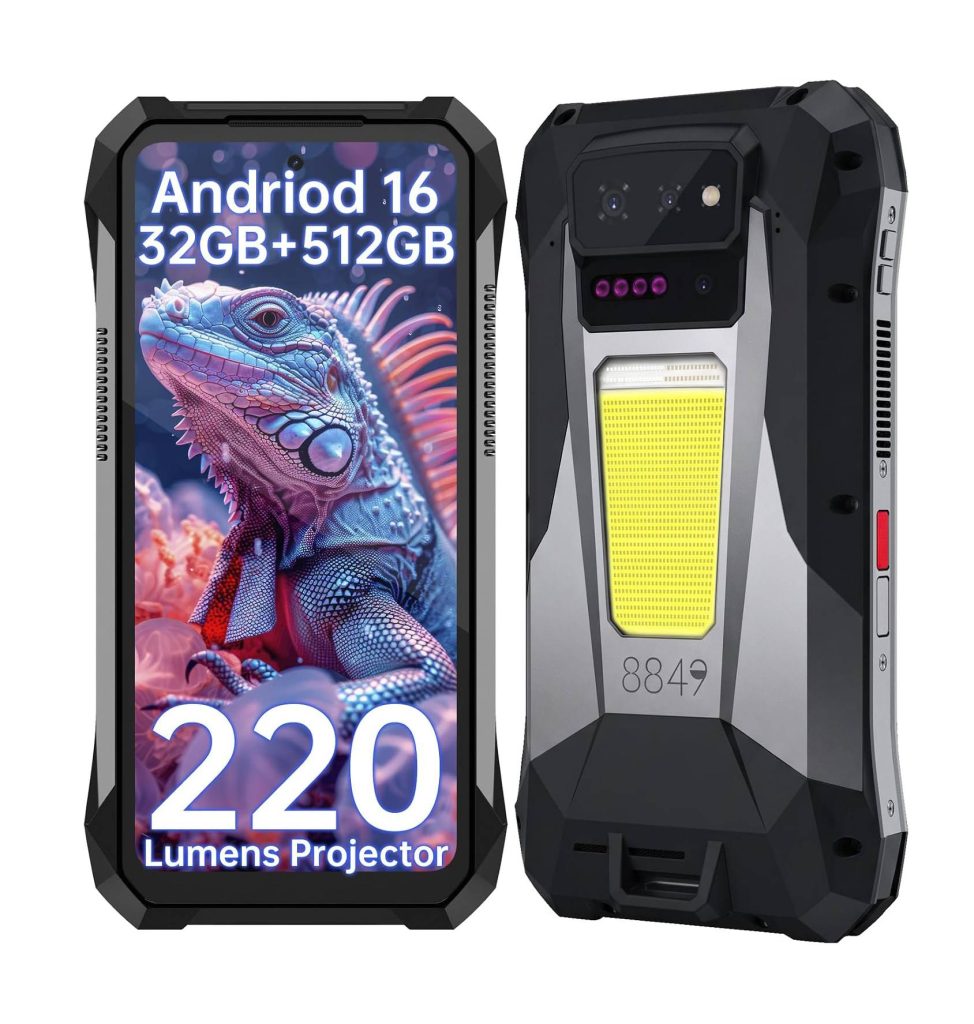 8849 Tank X Phone 5G, Android 15 Rugged Smartphone with 220LM Projector | 6.78’’, Durable OTG Work Celular 512GB, IP68 Waterproof, Large Battery Unlocked...