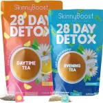 Skinny Boost Detox Tea Kit - Slimming Tea for Weight Loss &amp Bloating Colon Cleanse   Green Tea Herbal Vegan Keto No (New)