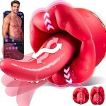 Rose Toy Tongue Toy for Women G Spot Clitoral Stimulator Toys Tongue with 9 Licking9 Clamping9 V (New)