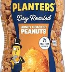 PLANTERS Honey Roasted Peanuts Plant Based Protein Snacks 16 Oz 1 Ct Roasted Sweet Salty Nuts. Kosher. Resealable (New)