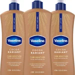 Vaseline Cocoa Radiant Body Lotion for Dry Skin Cocoa Butter 203oz 3ct Body moisturizer provides 72HR moisture with U (New)