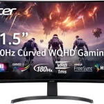 Acer Nitro 315in QHD 2560x1440 Curved 180Hz Gaming Monitor EDA323QU S3 1ms AMD FreeSync 2xHDMI DisplayPort 1500R Cu (New)