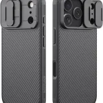Nillkin for iPhone 17 Pro Case/iPhone 18 Pro Case with Camera Cover Black Built-in Dual Camera Cover Shockproof Militar (New)