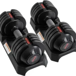 ALTLER Adjustable Dumbbell Set 25/52LB Pair with Tray for Workout Strength Training Fitness Adjustable Weight Dial Dumbb (New)