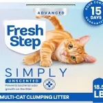 Fresh Step Advanced Simply Unscented Multi Cat Clumping Cat Litter 185 lb Formulated with No Added Dyes or Fragrances (New)