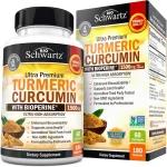 Turmeric Curcumin with Black Pepper Extract 1500mg - 180 Capsules High Absorption Turmeric Supplement with 95% Curcumino (New)
