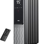 DREO Oil Filled Radiator Heater Electric Heaters for indoor use Large Room Quiet Digital Thermostat ECO Remote Contr (New)