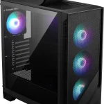 MSI MAG Forge 321R Airflow - Premium Mid-Tower Gaming PC Case - Tempered Glass Side Panel - ARGB 120mm Fans - Liquid Cooli (New)
