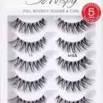 Kiss So Wispy False Eyelashes '' 12mm Includes 5 Pairs Of Lashes Easy to Apply Reusable Lash Clusters (New)