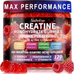 sudrolove Creatine Monohydrate Gummies 5000mg for Women &amp Men120 Count Blended BCAA Beta-Alanine L-Taurine &amp L-Carnit (New)