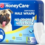 HONEY CARE All-Absorb A26 Male Dog Wrap 50 Count Small (New)