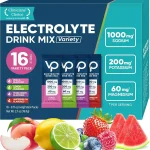 Venture Pal High Sodium Sugar-Free Electrolytes Powder Packets 16 Sticks Hydration Packets with Sodium Potassium &amp Mag (New)