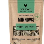Vital Essentials Freeze Dried Minnows Cat Treats 10 oz Bag Single Ingredient Premium Quality Protein Grain Free Hea (New)