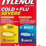 Tylenol Cold Flu Severe Day &amp Night Caplets Combo Pack 24 Ct Multi-Symptom Cold &amp Flu Symptom Relief For Cough Sor (New)