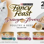 Purina Fancy Feast Gravy Lovers Poultry &amp Beef Wet Cat Food 3oz 24-Pack Variety Pack grilled gourmet texture made wi (New)