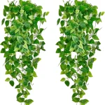 Fake Hanging Plants Vines2pcsfor Room Decor Artificial Ivy Greenery Garlands for Home Bedroom Living Aesthetic Kitchen (New)