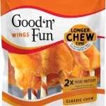 Good 'n' Fun Wings Long-Lasting Dog Treat Made With Real Protein 12 oz Premium Chicken Pork and Beef Hide Chew Suppor (New)