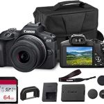 Canon EOS R100 Mirrorless Camera with RF-S 18-45mm Lens Bundle For Beginners 24.1MP APS-C Mirrorless Camera Full HD (New)