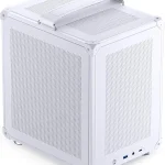 JONSBO C6-ITX White Mini ITX Handled Mesh PC Case Simple Compact Desktop ITX Chassis SP MB ITX/Mini-DTX ATX Power Bite (New)