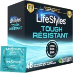 Lifestyles Tough Natural Rubber and Lubricated Latex Condoms Value Pack 48 Count (New)