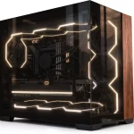 Asiahorse Scutum ATX PC Case Premium Ash Wood Trim 270Â° Tempered Glass Natural Wood Aesthetic Chassis Tilted Fan Brac (New)