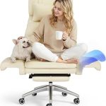 FLEXISPOT Oversized Office Chair Convertible Seat Width Beige OS6 Computer Lounge Chair with 180° Flip Armrests for P (New)