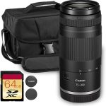Canon RF 75-300mm f/4-5.6 Compact Telephoto Zoom Lens 7155C002 Bundle For Sports Wildlife Travel Everyday Photogra (New)