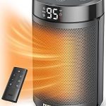 DREO Space Heater Portable Electric Heaters for Indoor Use with Remote Adjustable Thermostat 12H Timer 5 Mode 1500W (New)