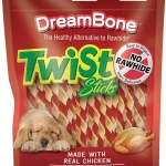 DreamBone Twist Sticks Rawhide-Free Dog Treats With Real Protein 50 Count Daily Chew Digests Safely and Completely Ma (New)