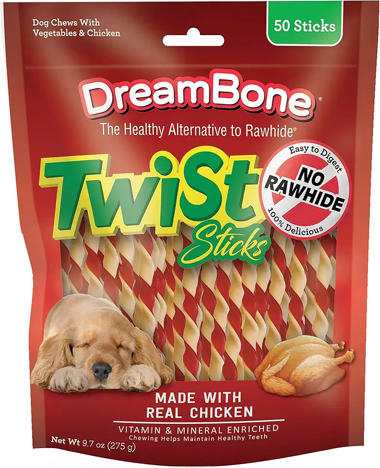 81bK2xQrL2S._AC_UL960_FMwebp_QL65_ DreamBone Twist Sticks Rawhide-Free Dog Treats With Real Protein 50 Count Daily Chew Digests Safely and Completely Ma (New) - Image 1