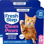Fresh Step Advanced Clean Paws Multi Cat Clumping Cat Litter 185 lb 2 Pk Low Tracking Granules for Less Mess Scented (New)