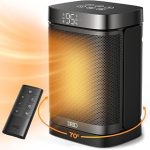 DREO Space Heater Portable Electric Heaters for Indoor Use wite ECO Mode Thermostat 70°Oscillation Remote 12H Timer (New)