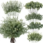 lovemoon 130 Pcs Mixed Eucalyptus Stem Artificial Greenery Stems for Decor 5 Kinds of Artificial Greenery for Vase Fak (New)