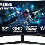 Samsung 32" Odyssey G55C Series QHD 1000R Curved Gaming Monitor 165Hz 1ms MPRT HDR10 AMD Radeon FreeSync Eye Car (New)