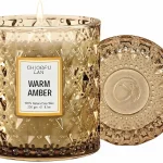 Chloefu LAN Amber Candles Luxury Candle for Home Scented Long Burning Time Holiday Gifts All Natural Soy Wax Decorativ (New)