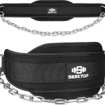 Seektop Dip Belt With 38&quot Chain for Weightlifting Dips Pull Ups &amp Squats 5mm Heavy Duty Steel Chain for Added Weight T (New)