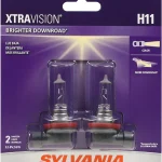 SYLVANIA H11 XtraVision Halogen Headlight Bulb High or Low Beam 2 Bulbs Brighter High Beam Low Beam and Fog Light He (New)