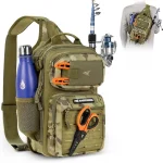 KastKing Blowbak Fishing Sling Bag Fishing Backpack with Rod Holder Fishing Bag Storge Fishing Gear Gift for Men Moll (New)