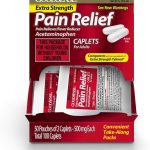 GoodSense Extra Strength Acetaminophen 500 mg 100 Caplets Extra Strength Pain Reliever and Fever Reducer Aspirin and C (New)
