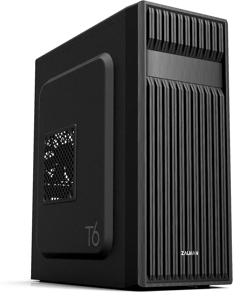 81esLIsqlEL._AC_UL960_FMwebp_QL65_ Zalman T6 ATX Mid-Tower Desktop PC Case 120mm Fan Preinstalled 525 ODD Pre-Installed 120mm Fan 525 ODD Support USB (New) - Image 1