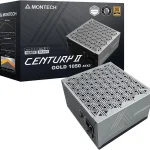 MONTECH Century II 1050W ATX 31 Fully Modular 80 Plus Gold Power Supply PCIe 51 Native 12V-2x6 Cable Compact 140mm D (New)