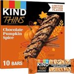 KIND Thins Snack Bars Chocolate Pumpkin Spice Gluten Free Low Calorie Healthy Snacks 4g Sugar 10 Count (New)