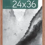 MCS Museum Poster Frame 24x36 Medium Oak 1-Pack Museum Collection Poster Frame For Photos &amp Art Prints Hangs Vertica (New)