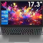 17.3 Inch Laptop Core i7 CPU Up to 4.5 GHz 16GB RAM 512GB SSD WIFI 6 Win11 Home Expandable Storage Laptops Compute (New)