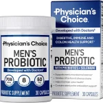 Physician's Choice Probiotics for Men - 70 Billion CFU - 8 Strains - w/Selenium &amp Organic Prebiotics - Supports Digestive (New)