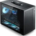 Micro-ATX Mini Tower PC Casewith with Carrying Handle Mini Size High-Performance Hardware Compatible Support 240AIOWi (New)