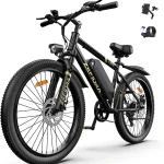 Electric Bike for Adults Mountain E-bike for Off-Road &amp Trail Riding Commuter Ebike Electric Bicycle 7-Speed 26&quot Tir (New)