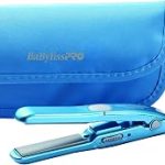 BaBylissPRO Nano Titanium Mini Flat Iron Hair Straightener 0.5" Hair Straightener Iron for Touch Ups All Hair Types Pe (New)