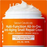 SeoulCeuticals 975% Snail Mucin Korean Face Moisturizer Day &amp Night Cream 2oz Anti Wrinkle Anti Aging Repair Natural O (New)